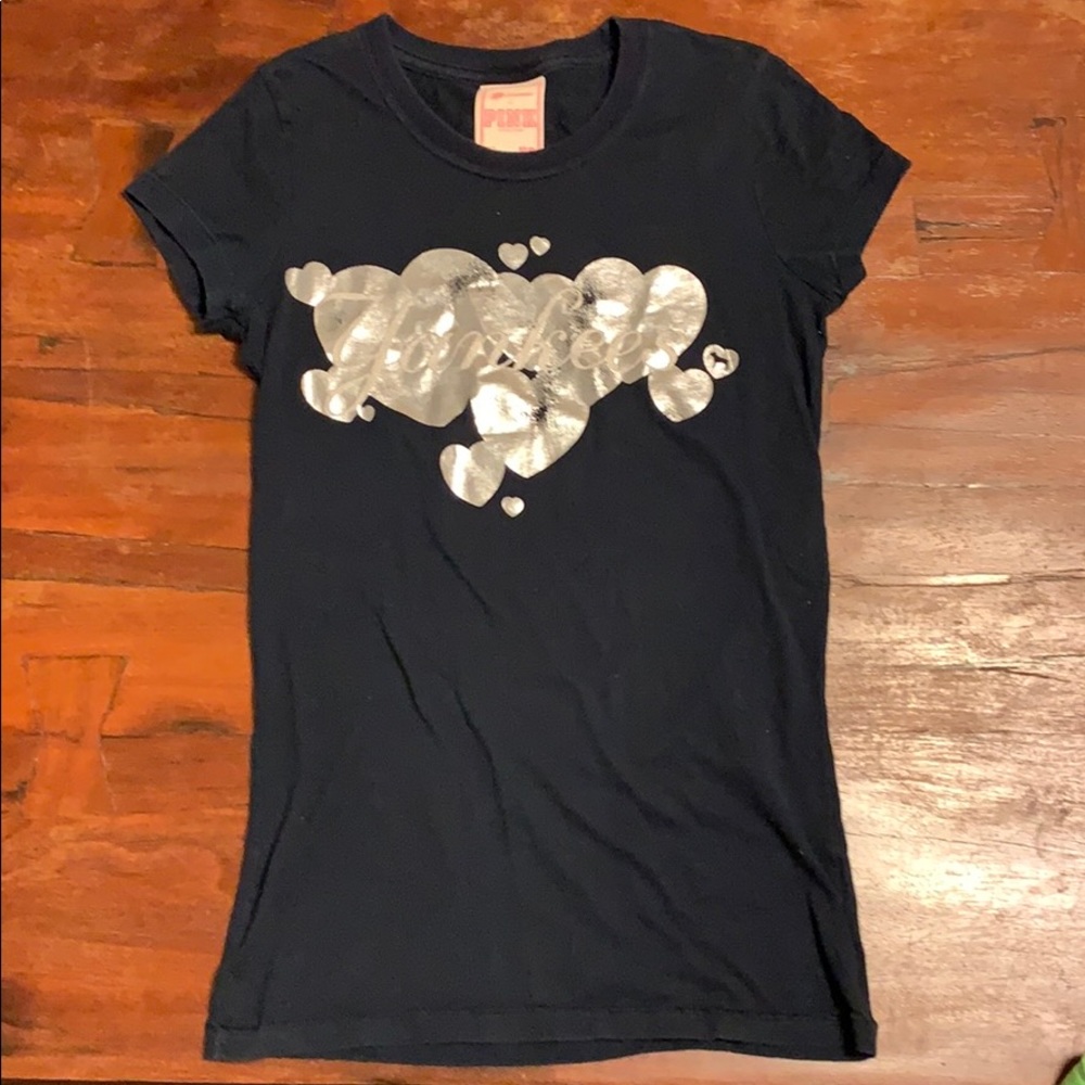 Pink Victoria’s Secret Yankees tee shirt